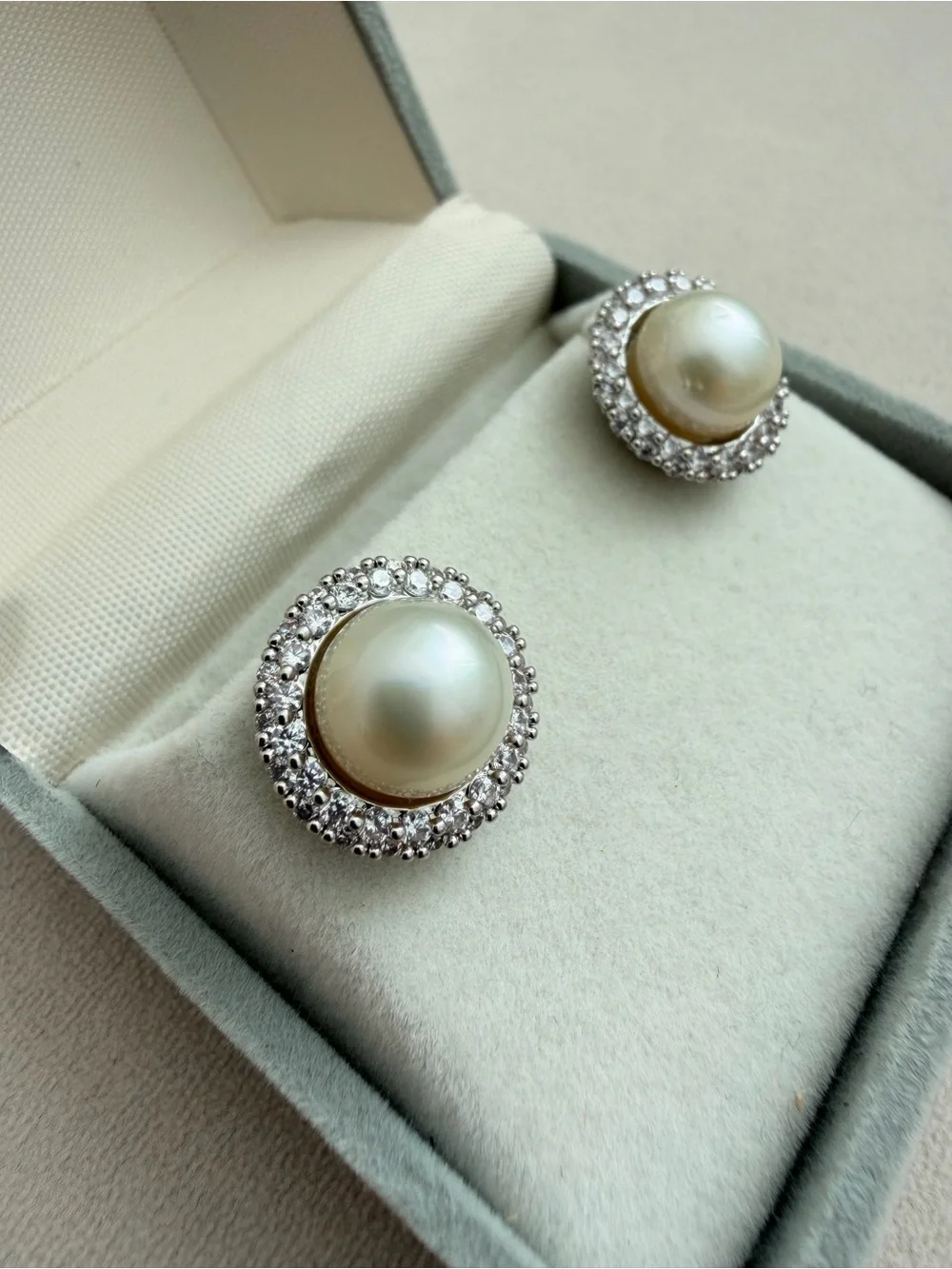 10mm South Sea Golden Pearl Stud Earrings | S925 Sterling Silver | Natural Pearl